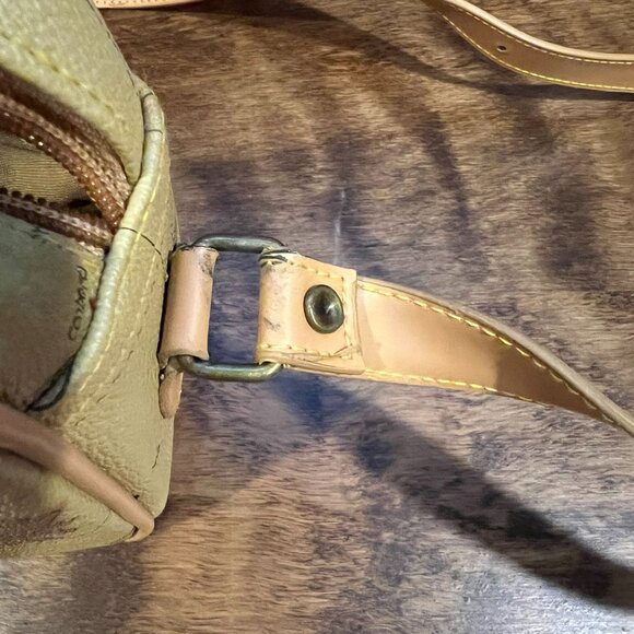 Vintage Leather World Map Crossbody Bag and wallet  CA - Picture 14 of 14